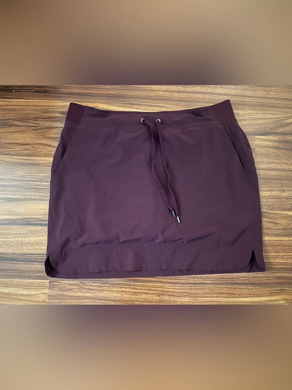 Athleta Burgundy Drawstring Athletic Skort